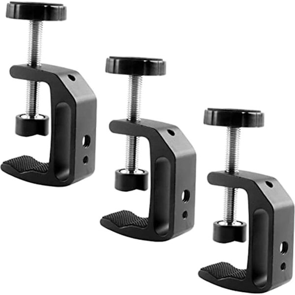 3PCS aluminiumlegering fast skrivbordsfixtur fast blixtkamera stativ fotog