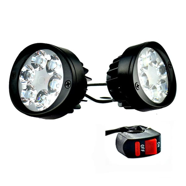 2 stk. vanntette motorsykkelspotlights for optimal ytelse og holdbarhet