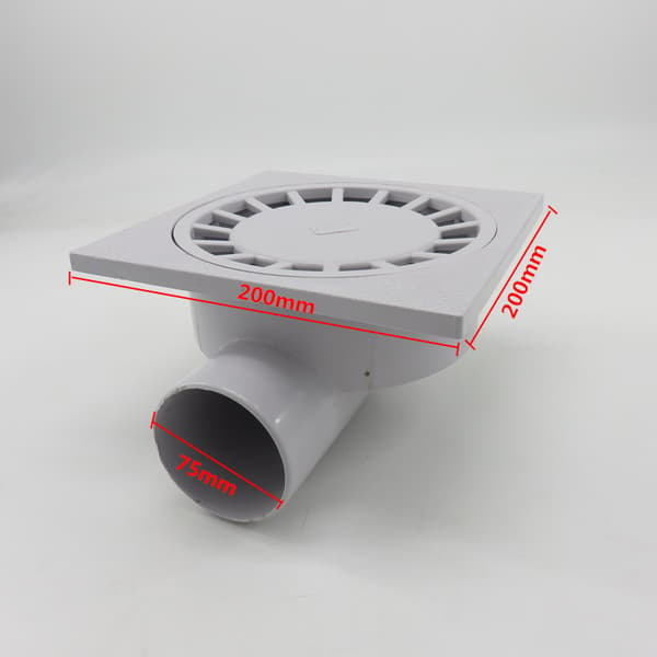 PVC-hajulukon suljin, harmaa, 200x200 mm