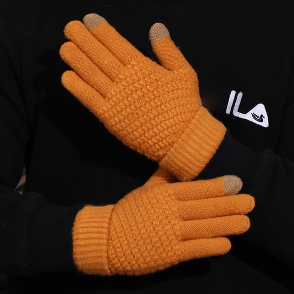 Designade pekskärmshandskar - Smartphone-handskar, orange, en storlek
