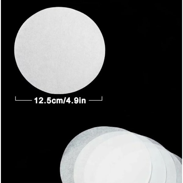 500 Ark Non-Stick Papper, Diameter 12,5cm, Papper för Strimlad Biff, Burgerpanna