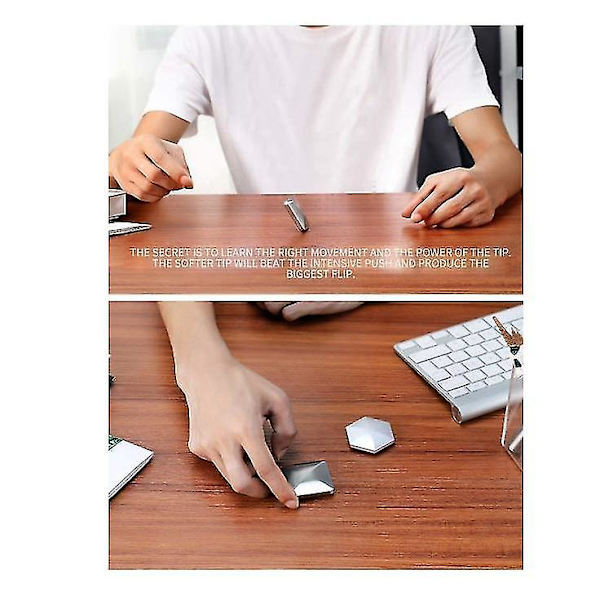Skrivebords Flip Spinning Legetøj Lommestress Relief Legetøj, Metal Fingertip Dekompression Flip