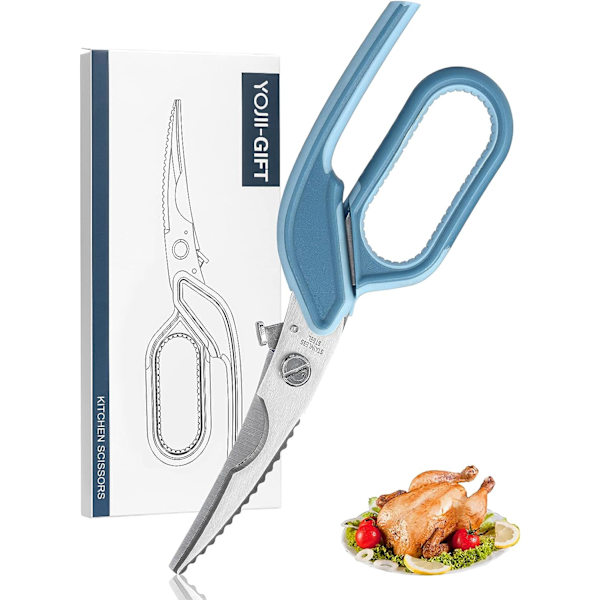 Kökssax, fjäderfä sax, robust och vass sax i rostfritt stål för att klippa kött, ben och fisk