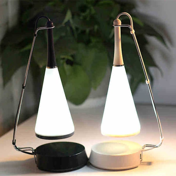 Bluetooth-høyttaler med skrivebordslampe, nattbordslampe, bærbar, liten, minihøyttaler, LED-leselampe, justerbar, dimbar, skrivebordslampe for sovesal, gutt, jentegave (hvit)