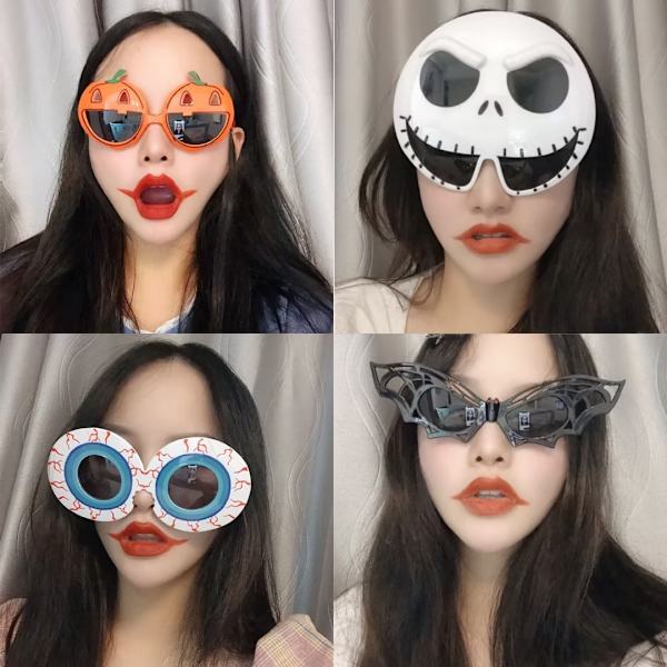 4 kpl Halloween-silmälaseja Uutuus Halloween-juhlalahjat Hauskat
