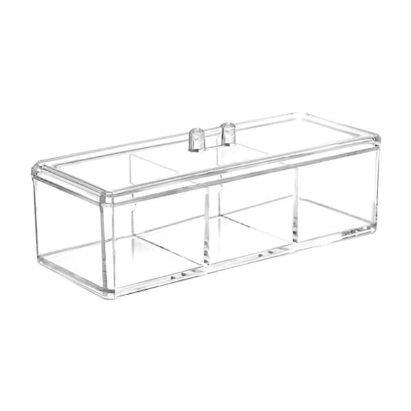 3 Grids Klar Plastboks Organizer Oppbevaring