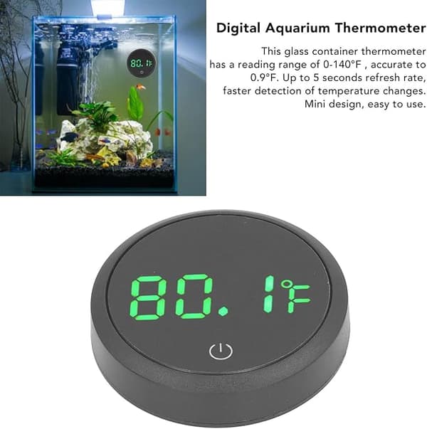 Digitalt akvarie termometer, digitalt akvarie termometer med touch-præcision
