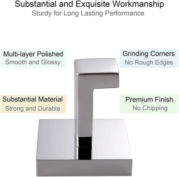 Klädhängare i rostfritt stål, kromfinish, kromsilver, 1-pack