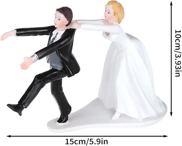 Bryllupskake Toppere, Resin Brud og Brudgom Figur, Par Roma