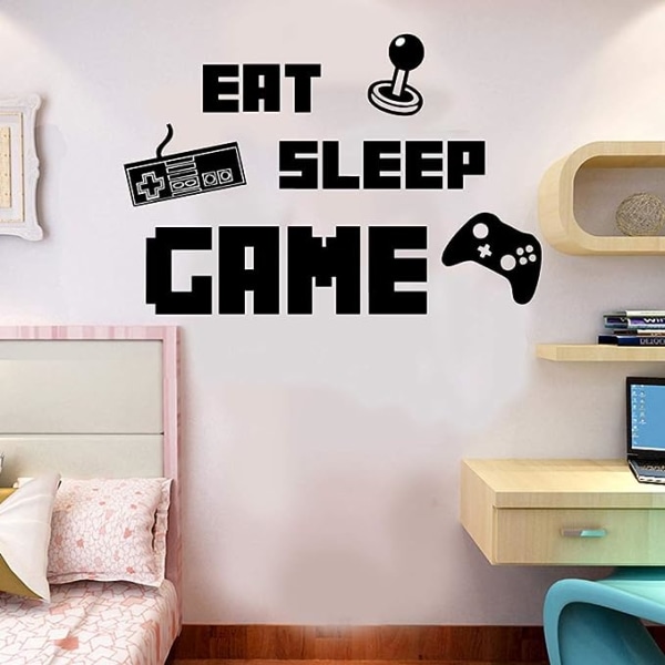Game Wall Decals Gaming Controller Joystick Video Wall Stickers för tonårspojkar Rum Barn Sovrum Lekrum Heminredning