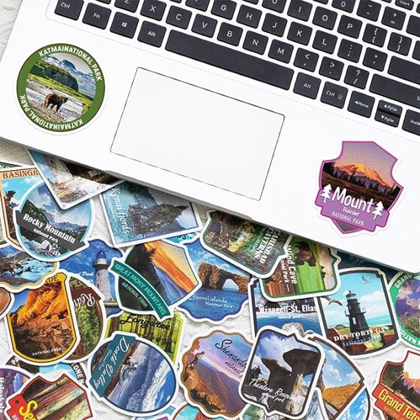 62 st National Park Stickers Outdoor Adventure Nature Vinyl Vattentäta Dekaler f