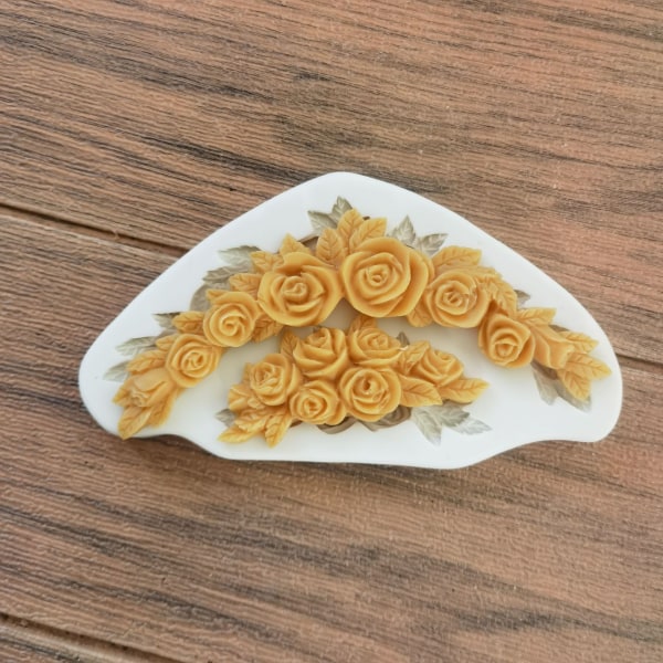 1 st ROS BLOMMA Silikonform Fondantform Tårta Form Choklad Godis