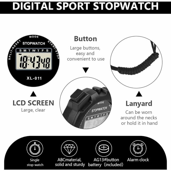 Elektronisk Stoppur, Multifunktionell Sport Stoppur
