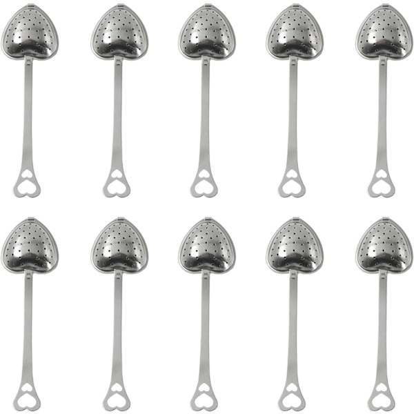 Te-sil kule sil infuser - Hjerteformet rustfritt stål siling med