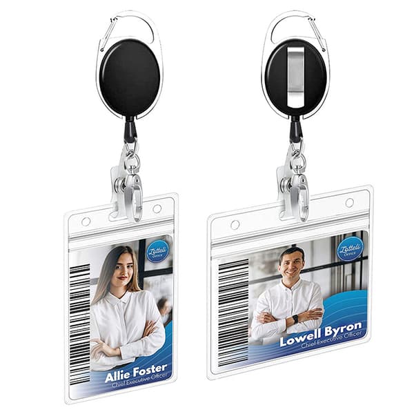 2 st Badge Reel Retractable  - ID Badge Reel med Quick Release