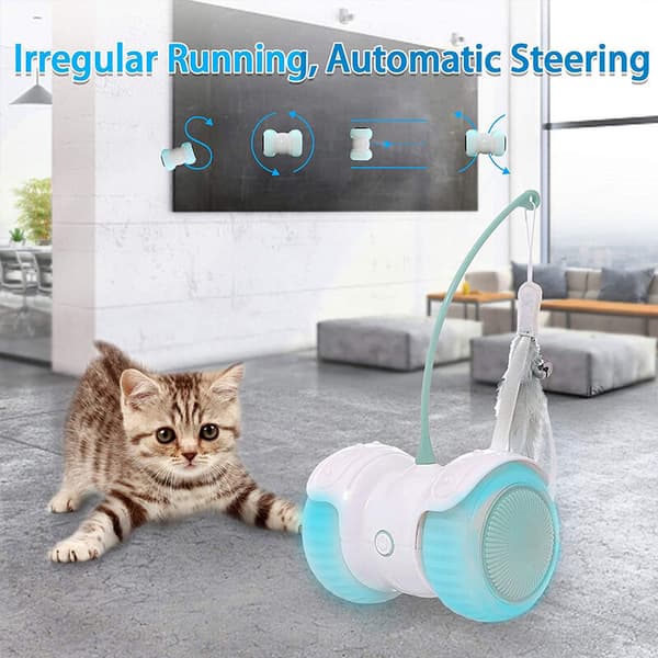 Interaktive robotkatt leker, 360 graders automatisk uregelmessig USB-lading