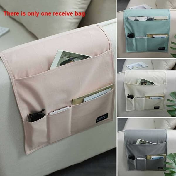 Sofa Armrest Side Storage Bag - Plassbesparende - Sterk - Stor Fjernkontroll for