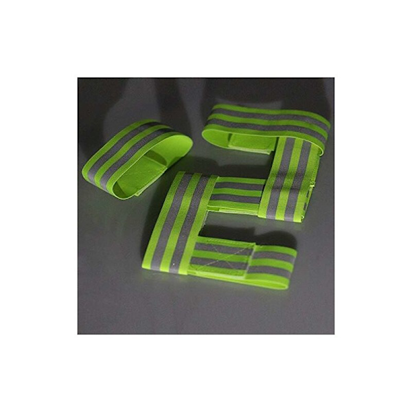 6X Elastiska reflexarmband, säkerhetsreflexband för promenader