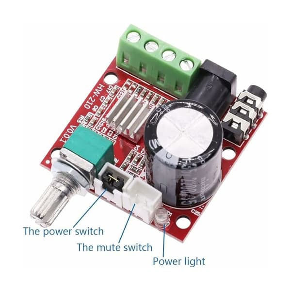 Mini Digital Forstaerker Modul PAM8610 Chip 2 x 10W Audio Kapacitor