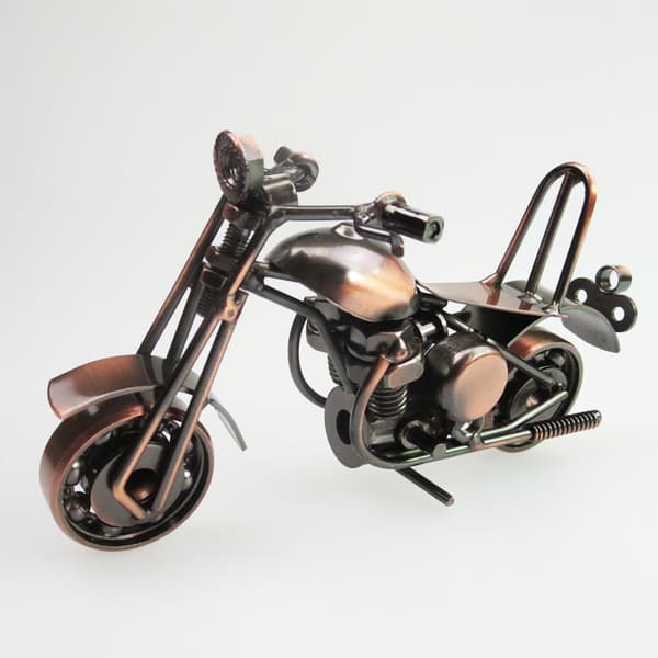 Motorcykelmodel i jern, miniaturekøretøj, moderne ornament