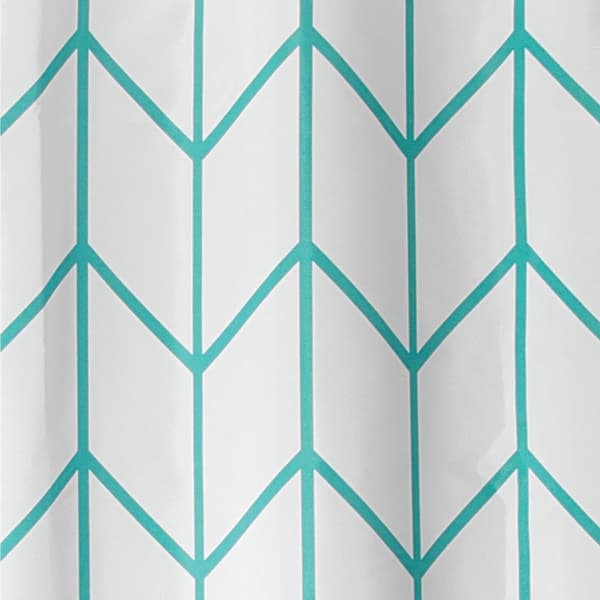 1 st geometrisk mönstrad duschdraperi i polyester, vattentät, 180 x 1