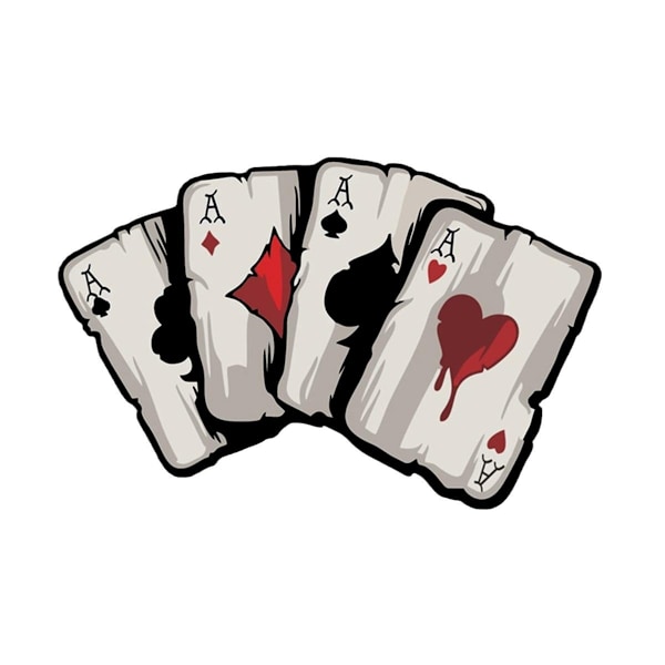 Universal Bilklistermærke Sjov Poker Mærkat Karosseri Vindue Reflekterende Vandtæt 15 x 10 cm