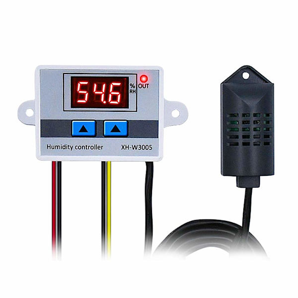 Digital Luftfugtighedskontrol Multifunktionel Praktisk Høj Præcision Digital Luftfugtighedskontrol Hygrometer Switch (220V)