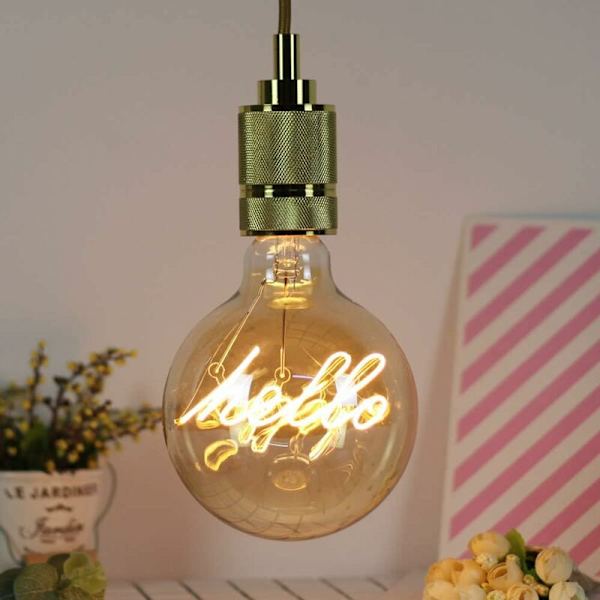 Big Globe G125 4W 220/240V Vintage LED-lamput aakkoskoristeluun, lämmin keltainen
