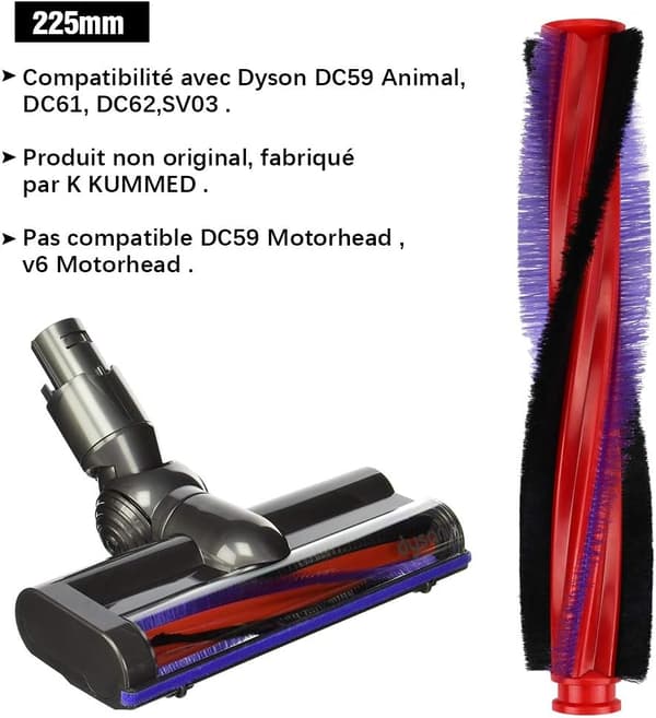 Rullebørste for Dyson V6 DC59 DC62 SV03 støvsuger erstatning Electr