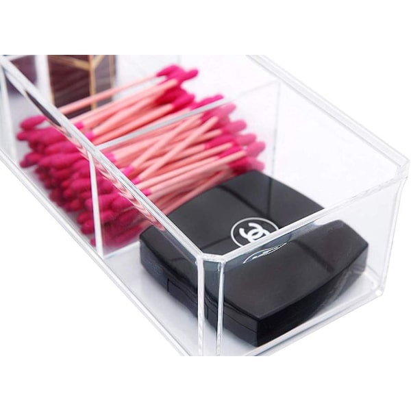 3 sektioner akryl makeup organizer