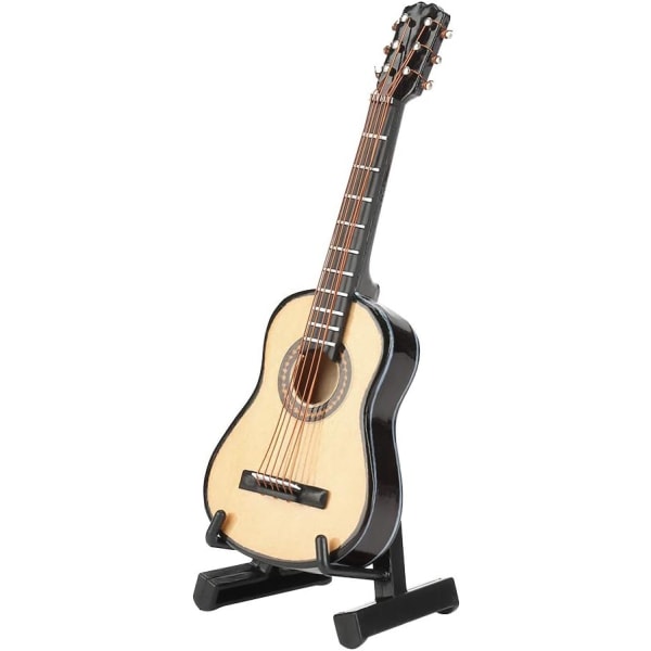 10CM Miniature Guitar, Wooden Mini Guitar Desktop Display Mini Mu