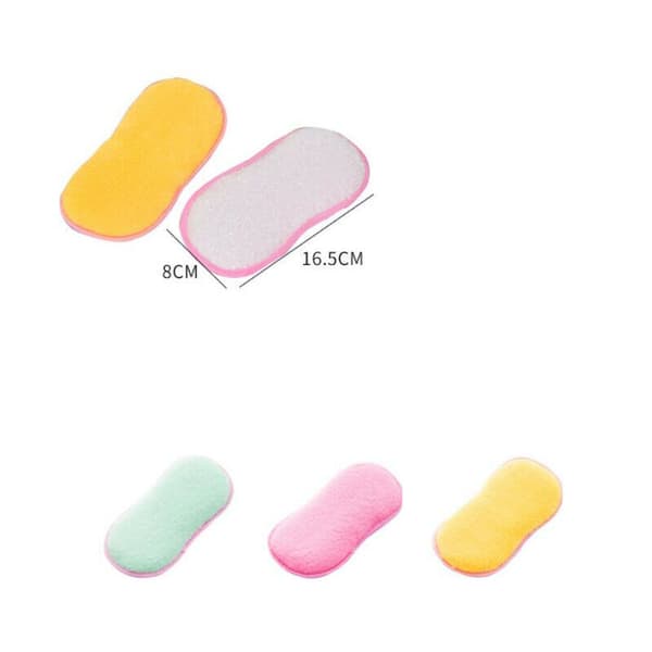 Antibakterielle mikrofiber svamp skuresvampe dobbelt svamp til N