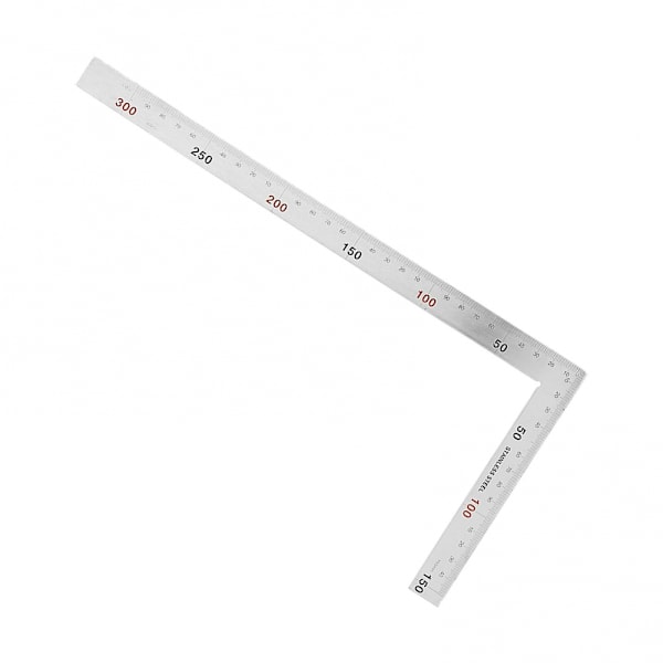 Rustfrit stål 90 graders vinkel lineal målevinkel værktøj 300x150mm