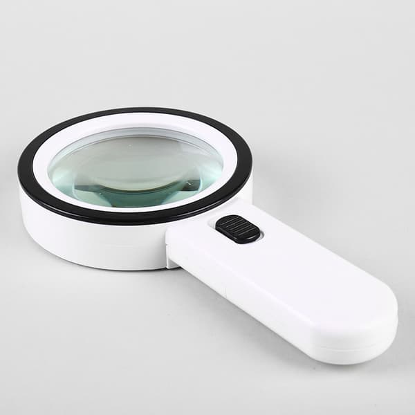 1 stk. Lighted Reading Magnifier, 30X forstørrelsesglas med 12 LED-lys