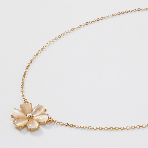 Smycken Söt Tjej Hjärta Enkelt Halsband Geometrisk Blomma Retro P