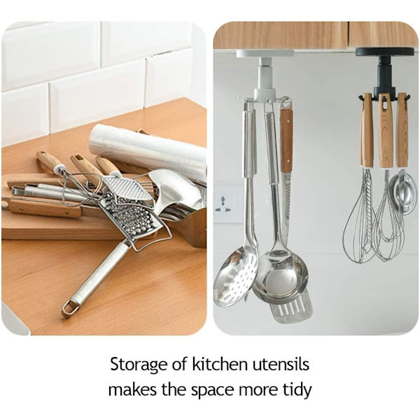 Under Cabinet Utensil Holder Hanger Hook til Køkken og Badeværelse