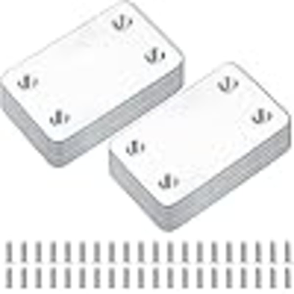 20 Pieces Flat Perforated Assembly Plates, Straight Flat Fixing Plates, Fla