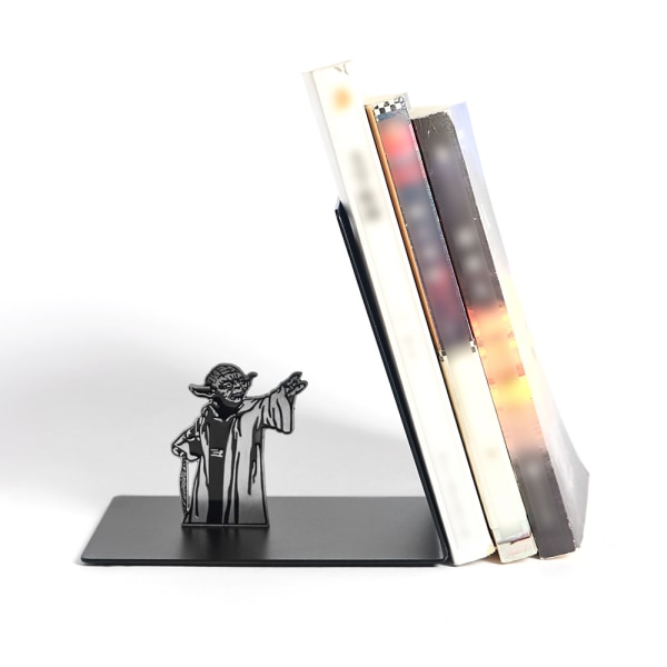 1 Pcs Premium Heavy Duty Metal Bookend Shelf - Black L Shaped Boo