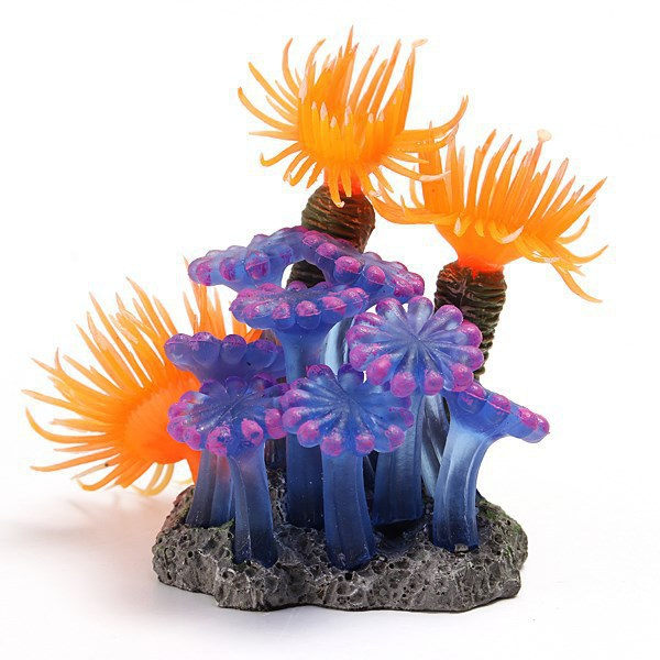 Akvarie Silikon Kunstig Korall Hav Anemone Fisk Tank Landskap