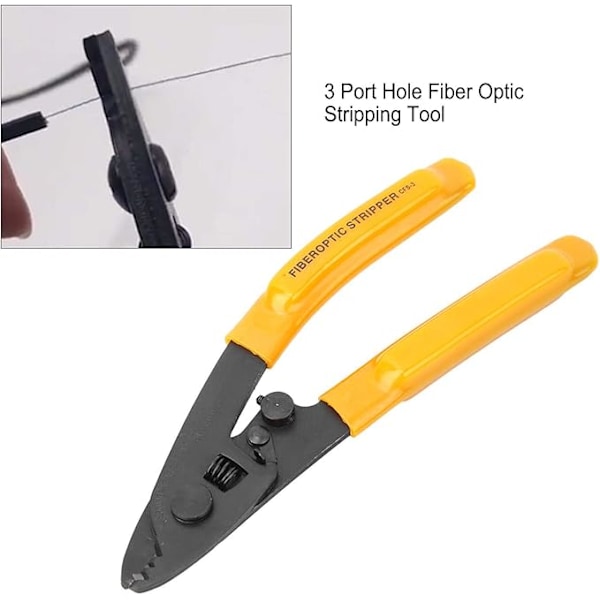 Fiberoptisk afisoleringstang, 2-huls ergonomisk kabelstripper
