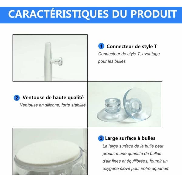 Akvarie Luftsten, Akvarie Nano Luftsten Lydløs Opløst Oxygen Diffuser, Brugt i Akvarier og Hydroponiske Pumper (60mm)
