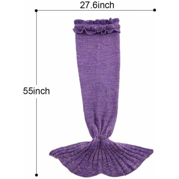 Couverture en tricot fait à la main en forme de queue de sirène sid