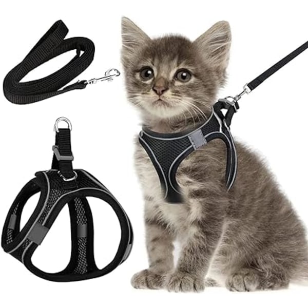Anti-escape Cat Harness, Adjustable Kitten, Collar, Harness and Leash, Sui