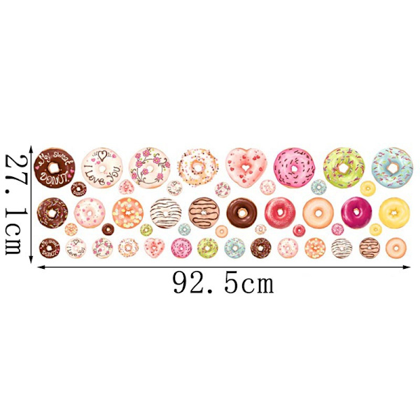 En uppsättning donuts väggdekaler väggdekaler väggdekoration