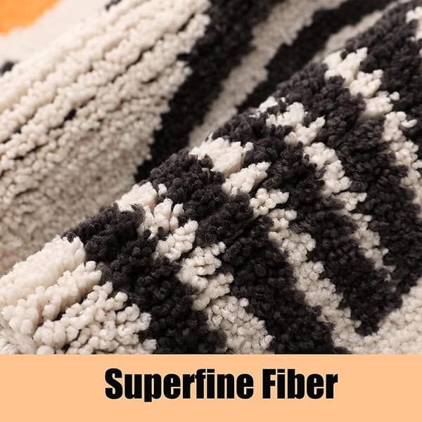 Boho badeværelsestæpper skridsikre mikrofiber abstrakte bademåtte blød plys