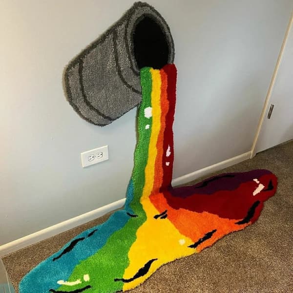 80cm sateenkaari luova matto cross border Blast Rainbow 3D luova