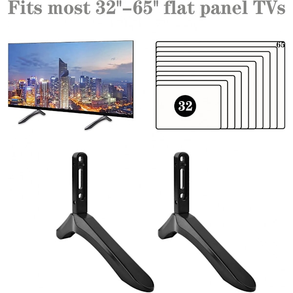 Universal Tv-stativ, Tv-fod til Tcl Lcd Led 32 til 65 tommer fladskærm