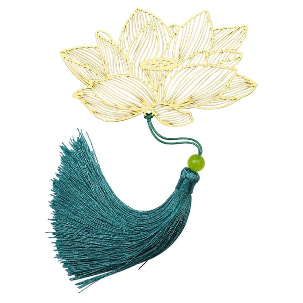 Exquisite Hollow Creative Metal Bookmark Gift Box with Tassel,