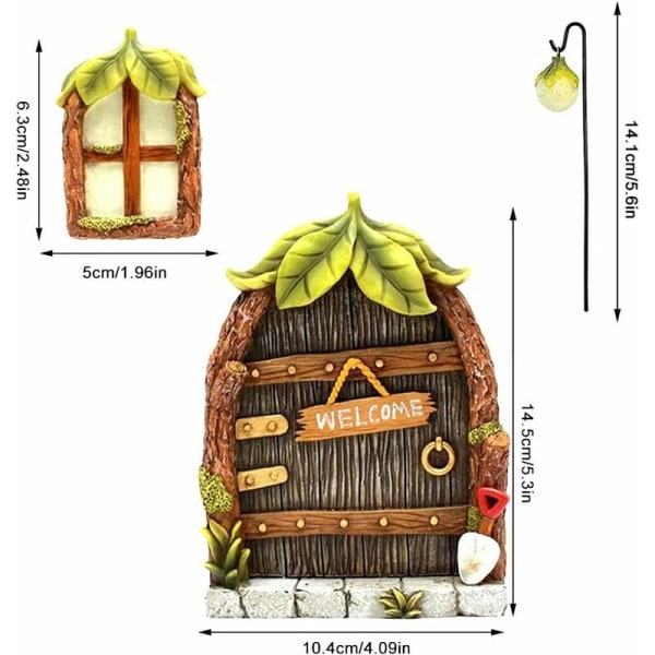 Miniatyyritalon ikkuna ja ovi, miniatyyrihaltiapuun koristeet