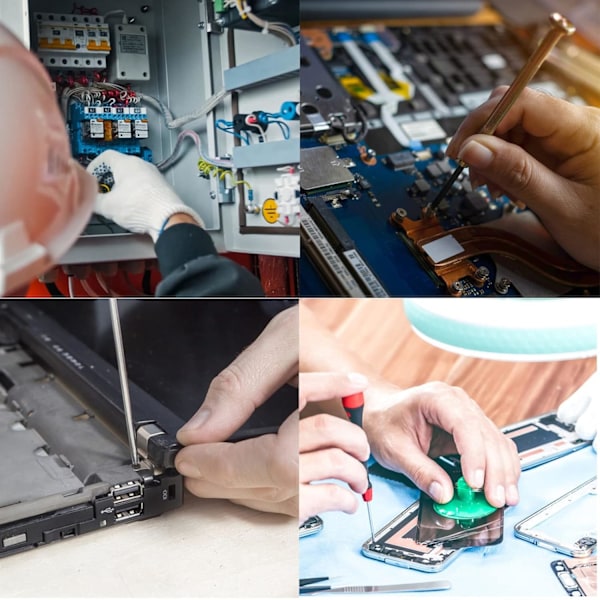 Dator skruvar, Mikroskruvar, Laptop skruvar, Mikro reparations skruvar, Mini laptop skruv kit med 10 storlekar, för laptop, moderkort, klocka